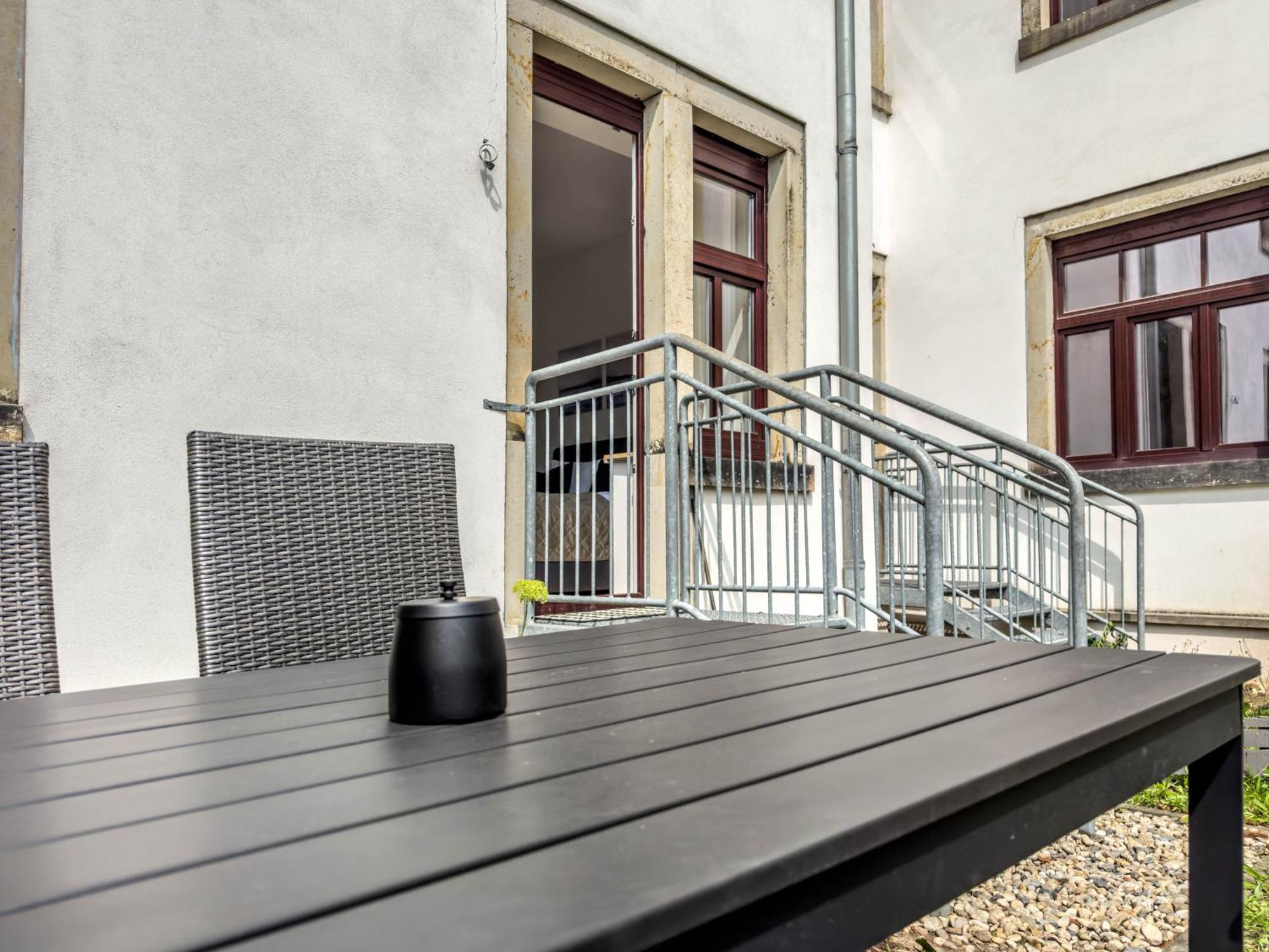 Design 2R Apartment Dresden Neustadt - Garten - Elbnahe - Airport Exterior foto